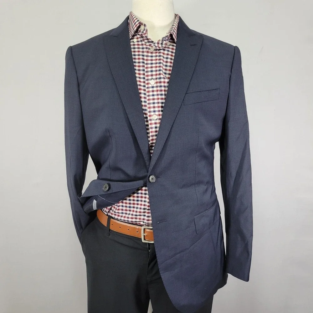Banana Republic Men's Sport‎ Coat Blazer Suregon Tarbaldo Togna Wool Navy 42R